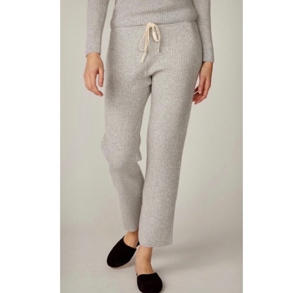 Monrow Ribbed Woolcashmere Sweatpants 